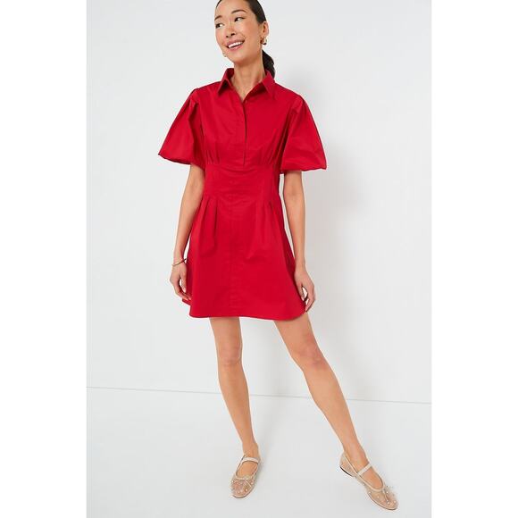 TUCKERNUCK Red Mini Delaney Dress Size L NWT Retail $148 Tuckernuck - Picture 6 of 7